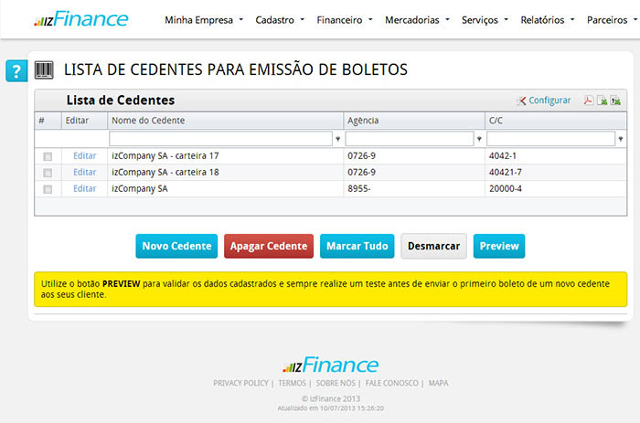 Tela de Emissão de Boletos - Imagem 1