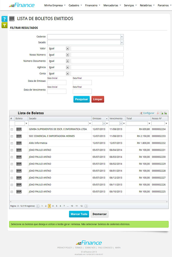 Tela de Emissão de Boletos - Imagem 6