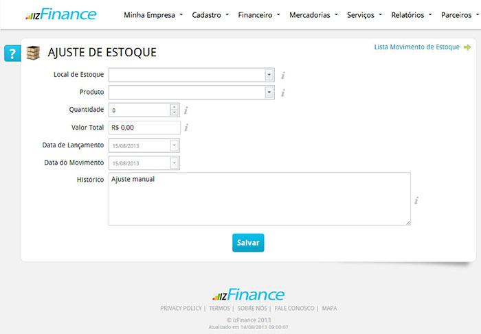 Tela de Gerenciamento de Estoque - Imagem 1