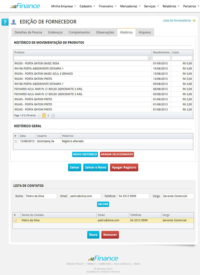 Tela de Cadastro de Fornecedores - Imagem 5