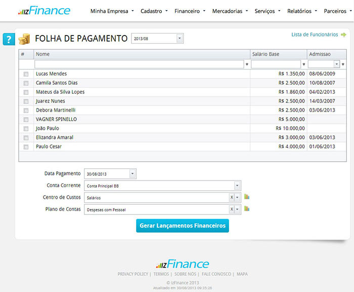 Tela de Cadastro de Funcionários - Imagem 8