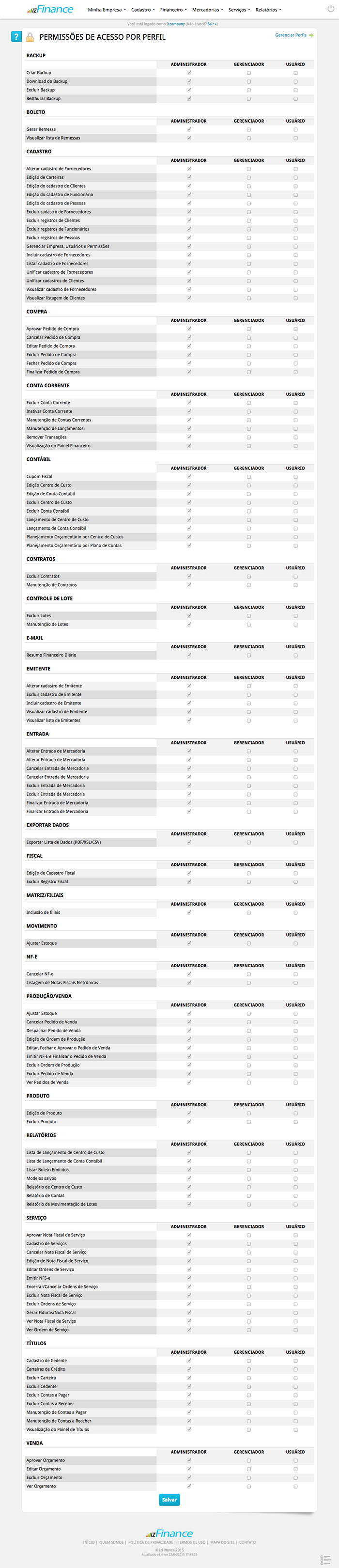 Tela de Personalização de Perfis - Imagem 2