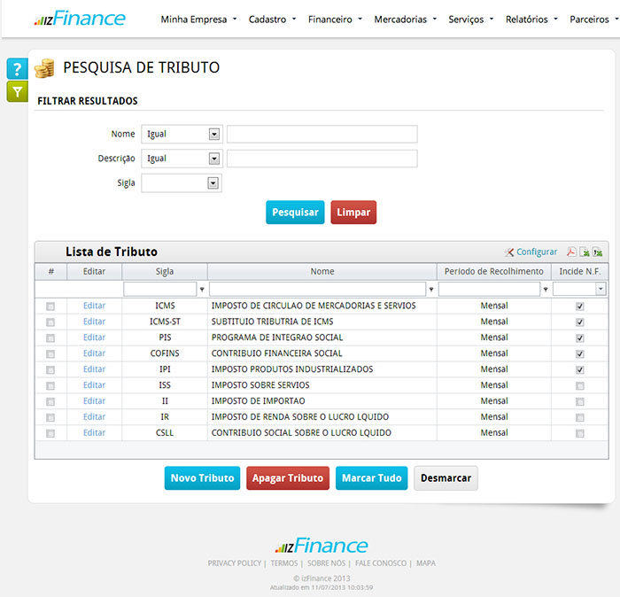 Tela de Tributação - Imagem 5